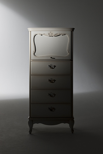 アンティーク ちりめん小さな鏡台＆小引き出し付き 17.5✖️11.5